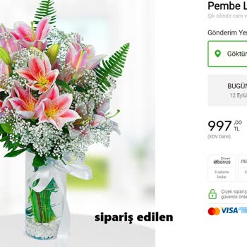 Çiçek Market Siparişteki Görsel Ve Gelen Ürünün Farklı Olması