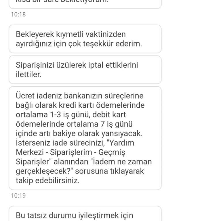Yemeksepeti Siparişim Teslim Edilmedi