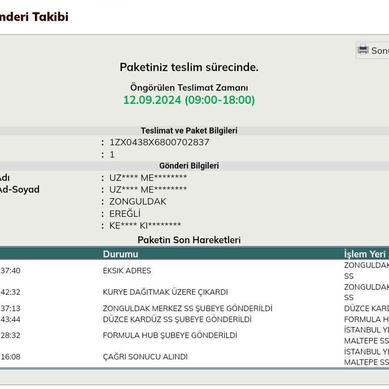 UPS Türkiye Eksik Adres Deyip Kargomu Getirmiyor