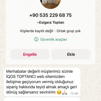 Esigaratoptanci.com Sipariş Sonrası İletişimsizlik Ve Para İadesi Sorunu