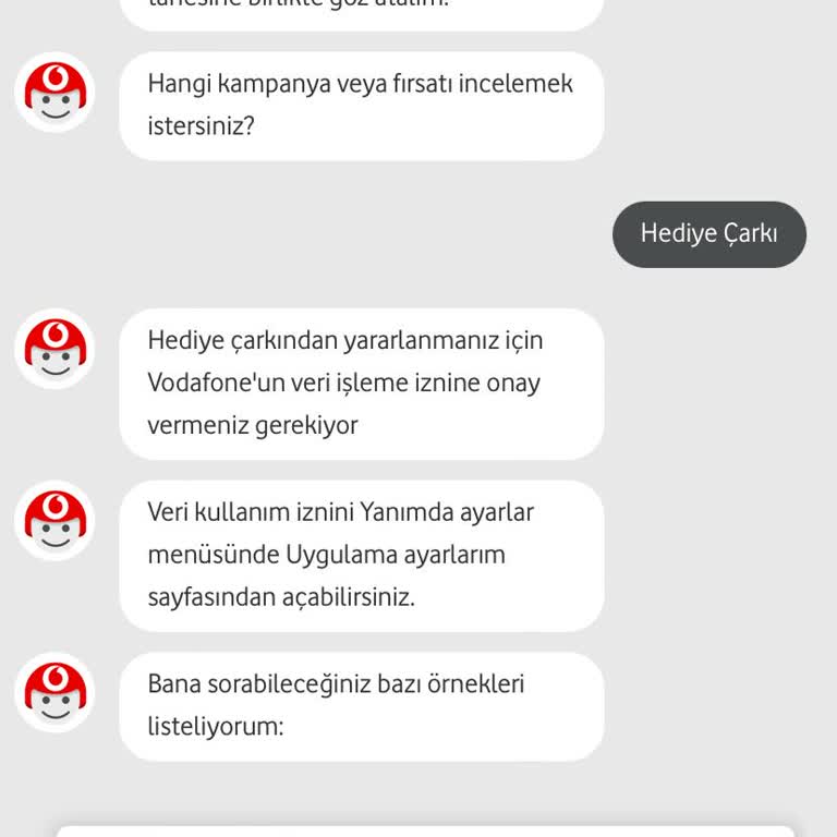 Vodafone Yanımda Uygulamasında Veri Kullanım İzni Sorunu