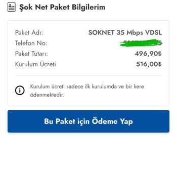 Şok Net Paket Ücreti Hatalı