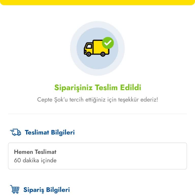 Şok Market Teslimat Sorunu