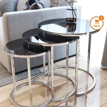 Trendyol Gast Design 3 Lü Zigon Sehpa