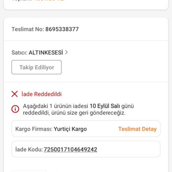 Trendyol, Altın Kesesi Kusurlu Ürünü İade Almıyor