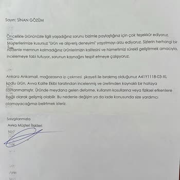 Avva Ürünü Satana Kadar Müşteri Dostu!