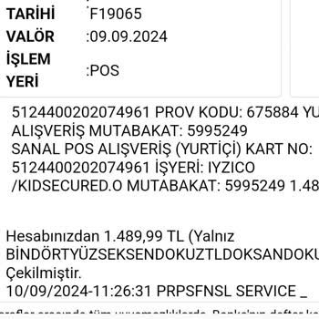KidSecured İznim Olmadan Para Çekilme