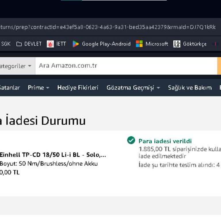 Amazon: Problemas con devolución de Einhell TP-CD 18/50 Li-i bl-Solo