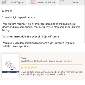 Trendyol Yorumlarını Değerlendirenlerden Şikayetçiyim