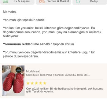 Trendyol Yorumlarını Değerlendirenlerden Şikayetçiyim