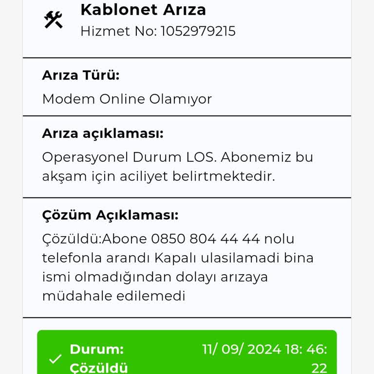 Kablo Net Kablo Net İnternet Bağlantımla İlgili Çözüm Bulamıyor