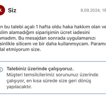 Yemek Sepeti Para İadesi Yapılmıyor
