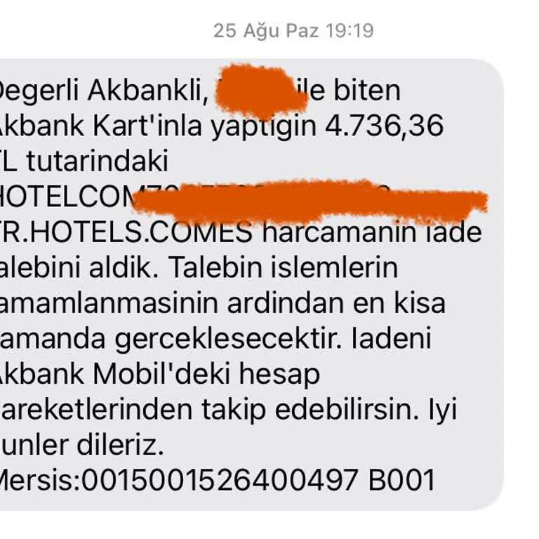 Akbank Banka İademi Yapmadı
