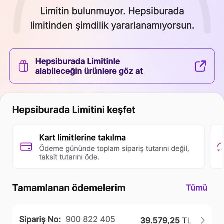 Hepsipay Limit Düşüklüğü Yaşadım