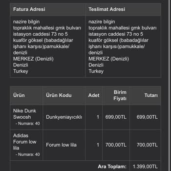Lovesneakerstr Yanlış Gönderilen Ürünün Değişim Kargo Parası 200 TL Benden İsteniyor