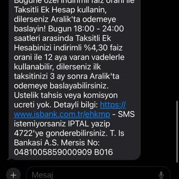 İş Bankası SMS Gönderip Kampanya Deyip O Kampanyaya Mobil Bankacılıktan Hata