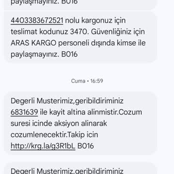 Aras Kargo'nun Teslimat Sorunları Ve Mağduriyetim