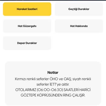 İETT 15CA Göztepe Köprüsü Kalkış Saatleri