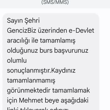 Genciz Biz (Burs Başvurusu) Burs Kazandığıma Dair Gelen Mesaj Ve Kimlik Bilgilerimin Kullanımı Hakkında
