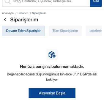 D&R Siparişi Onayladı Ama Gözükmüyor