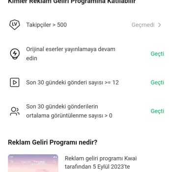 Kwai Partner Programı 500 Takipçi Geçmedi Sorunu