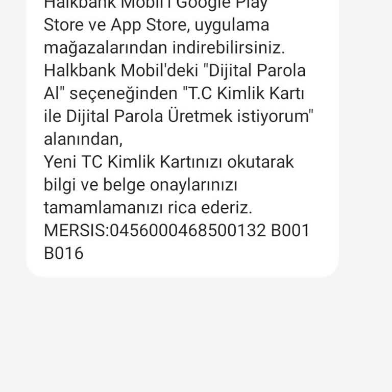 Halkbank İzinsiz Hesap Açma Mesajı