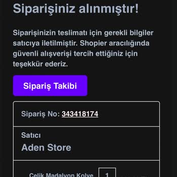 Shopier Sipariş İade Talebi