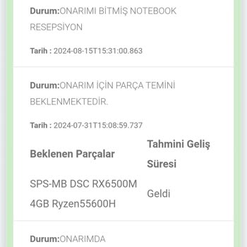 HP Vıctus Servis Problemi