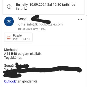 Hepsiburada Eksik Parça Talebi