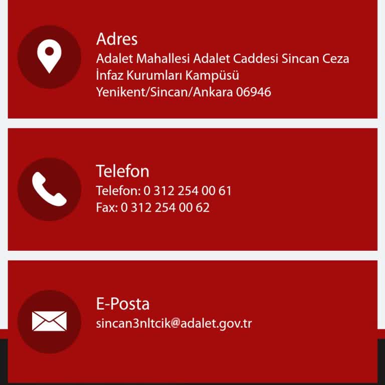 Adalet Bakanlığı Sincan Kapalı Ceza Evi Sorumsuz Personeller