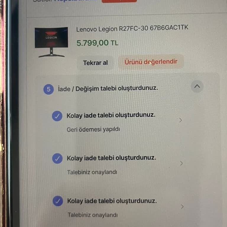 Hepsiburada Sitesi Para İadesi Yatmadı