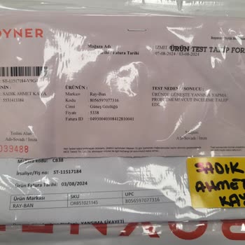 Boyner Rayban İade Ve Sunglass Hut Firması Şikayeti