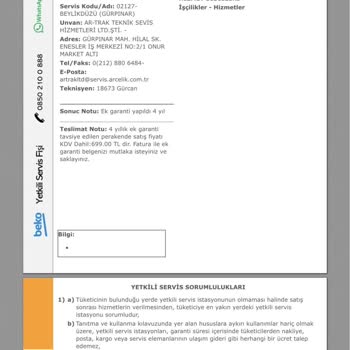 Beko Dan Şikayetimize Red Helmesi