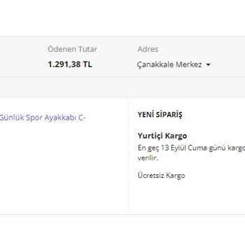 Dalkılıç Spor Siparişimi Kargoya Vermiyor.