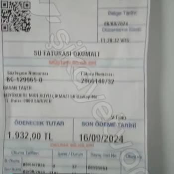 İstanbul Büyükşehir Belediyesi Gelen Yüksek Su Faturası