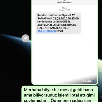 Medica Derma Yaptırmadığım İşlemin Ödemesini İade Edin Artık Yeter