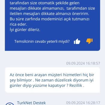 TurkNet 13 Gündür İnternet Sorunu Çözülmüyor Ve Yanıltıcı Bilgi Veriliyor