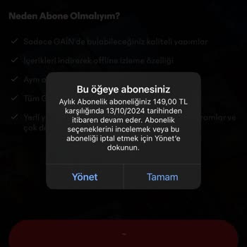 Gain Giriş Yapılamaması Sebebiyle