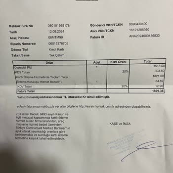 Tüv Türk Uygulamasında Haksız Kart Komisyonu