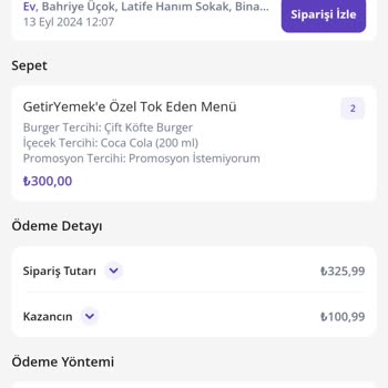 Getir Yanlış Adres Bilgisi Nedeniyle İptal Edilmeyen Sipariş