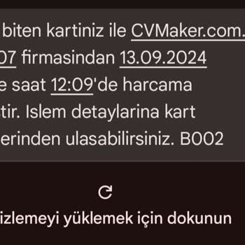 CV Marker Para Çekmiş