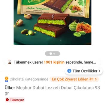 Ülker Dubai Çikolatası Ve Trendyol