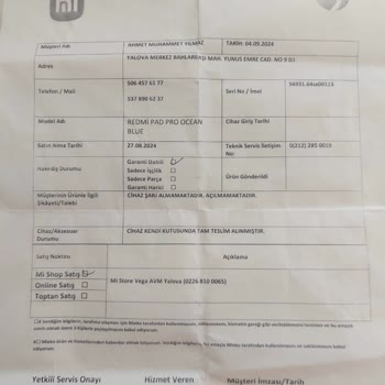Xiaomi Redmi Pad Pro Ocean Blue Kusurlu Ürün