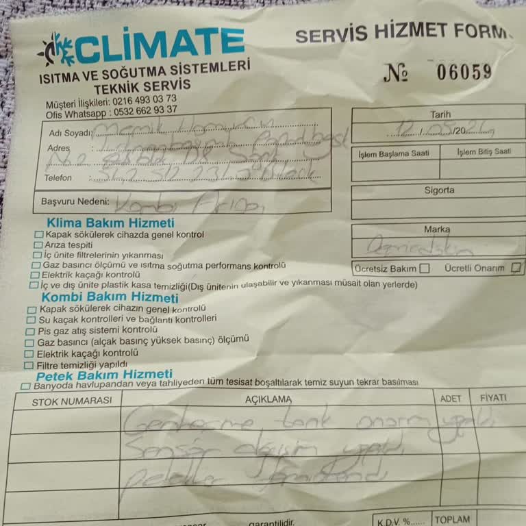 Türkiye Sigorta Sigortalı Ev Eşyasına Bakım İçin Ekstra Para Alınması
