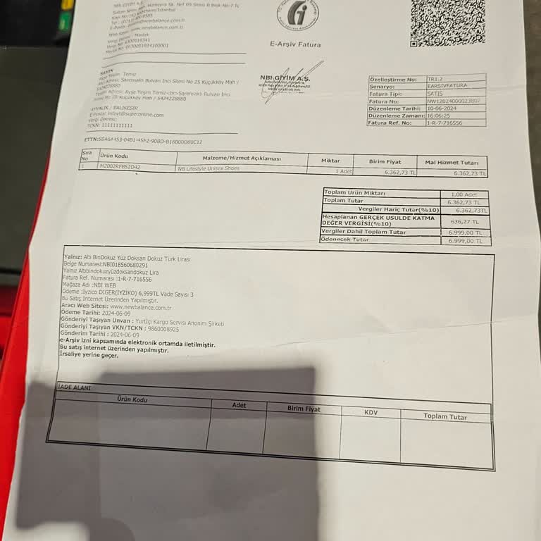 New Balance Ayakkabının Yarım Numara Büyüğü İle Değiştirilmesi