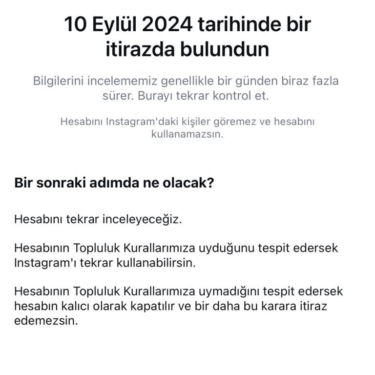 Instagram Hesabı Askıya Alındı