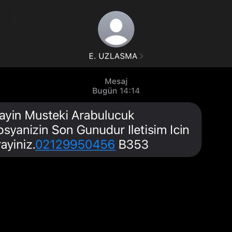 E.UZLASMA (SMS) E Uzlaşma Şikayet