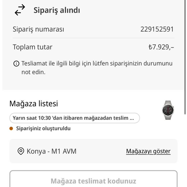 Media Markt Uygulamasından Girilen Siparişin Teslim Süresi Yanlışlığı