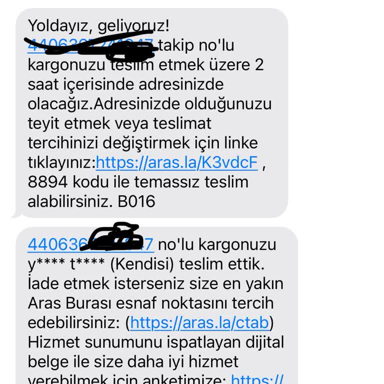 Aras Kargo Teslim Edilmeyen Kargo