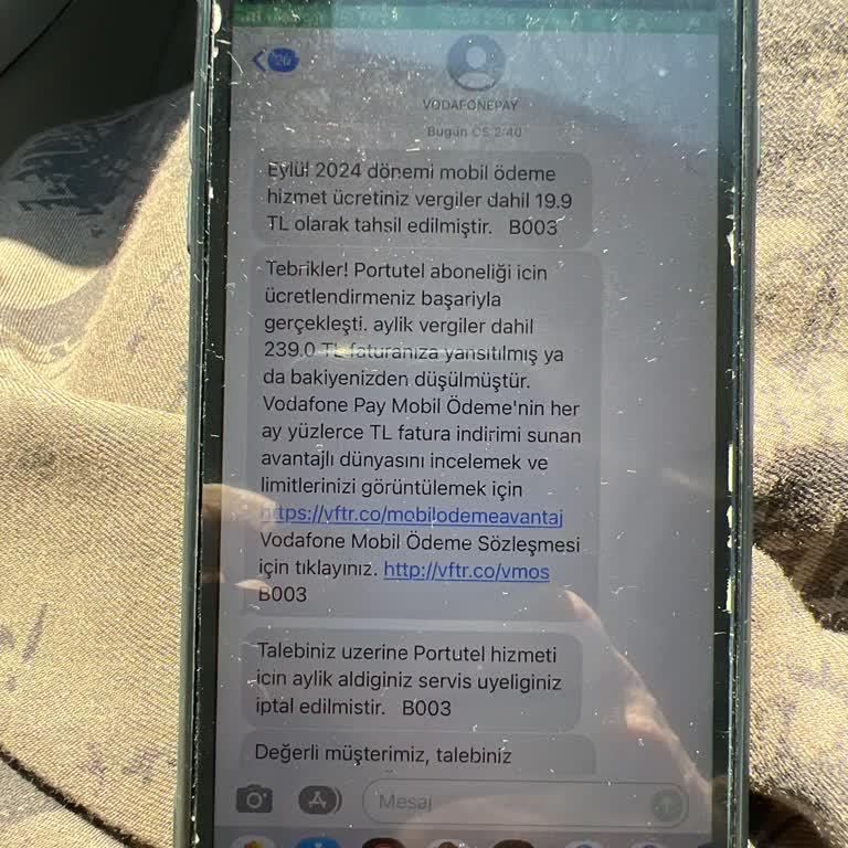 Vodafone Pay Vodafone- Portutel Abonelik İptal- Şikayet